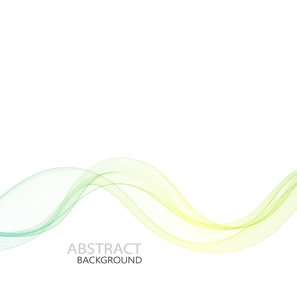 Abstract color wave design element. Yellow and green wave eps10 — Stock vektor