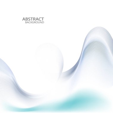 Soyut vektör arkaplanı, broşür, web sitesi, broşür tasarımı için mavi şeffaf dalga çizgileri. duman dalgası. eps10