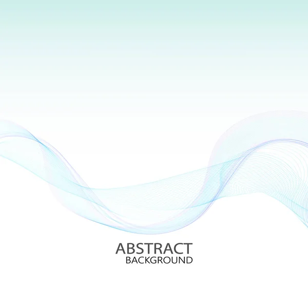Abstrakt vektor bakgrund, blå transparent vinkade linjer för broschyr, webbplats, flyer design. rökvåg. eps10 — Stock vektor