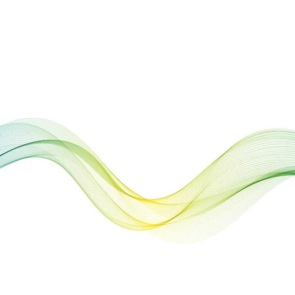 Elemento de diseño de onda de color abstracto. Onda amarilla y verde eps10 — Vector de stock