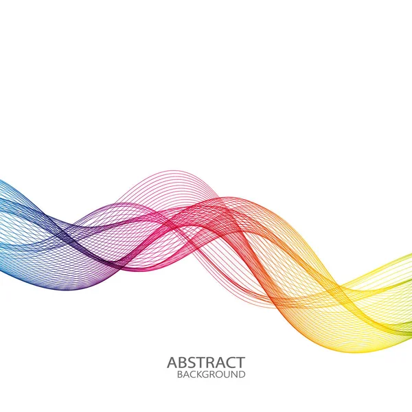 Ondas arco iris colorido gradiente luz mezcla curvas vectoriales línea — Archivo Imágenes Vectoriales