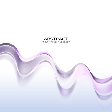 Blue smooth light lines vector white background. Eps 10.