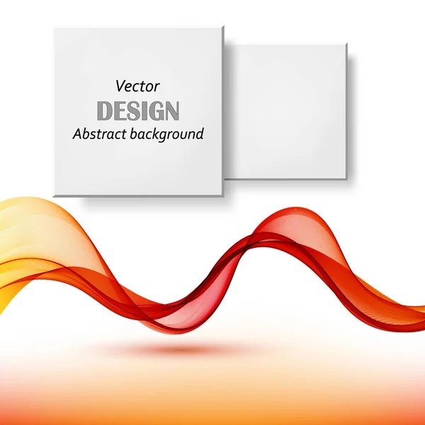 Fond vectoriel abstrait, lignes ondulées de flux de couleurs pour brochure, site Web, conception de flyer. Onde lisse transparente — Image vectorielle