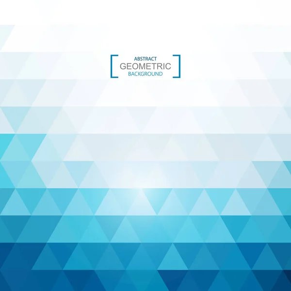 Abstrakter Hintergrund bestehend aus blauen dreieckigen Formen Vektor — Stockvektor