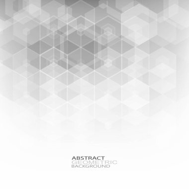 Vektör Soyut Bilim Arkaplanı. Altıgen geometrik tasarım.