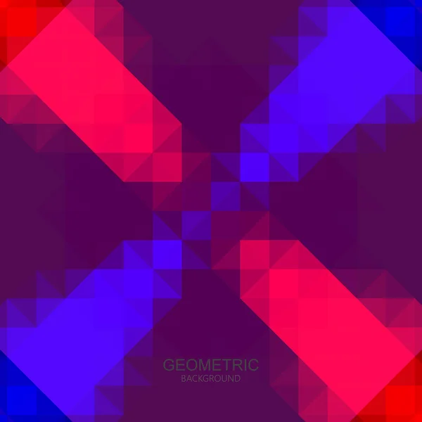 Ilustración poligonal multicolor azul, roja, que consiste en triángulos. Fondo geométrico. Diseño triangular para su negocio . — Archivo Imágenes Vectoriales