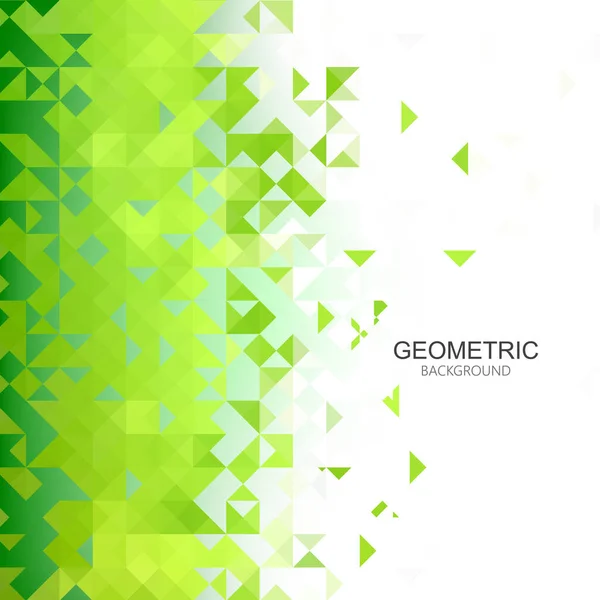 Green abstract trendy background with triangles - vector illustration eps10 — Stock Vector