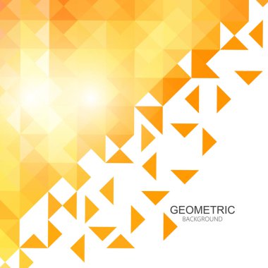 Sarı Soyut Desen - Üçgen ve Kare deseni sarı ve turuncu renklerde