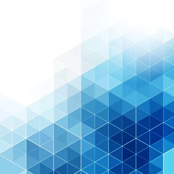 Azul triángulo abstracto fondo estilo moderno en aislado — Vector de stock