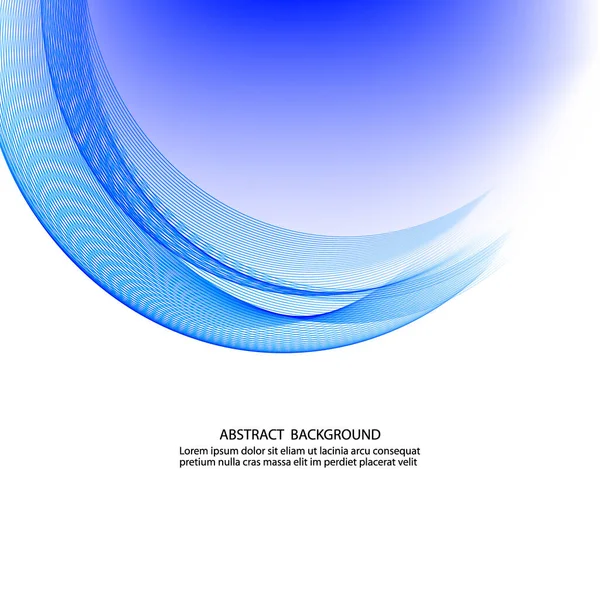 波状の線、布の折り目で青の抽象的な背景。あなたのテキストのための空のスペースを持つビジネスプレゼンテーションのテンプレート. — ストックベクタ