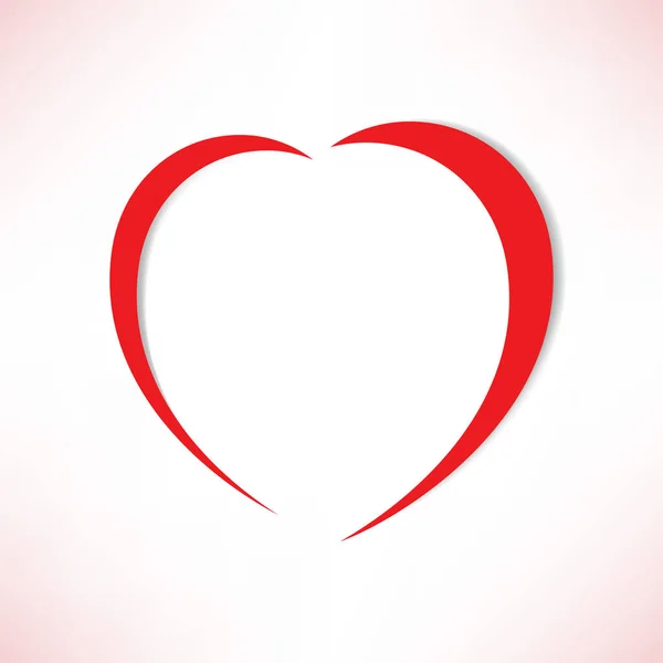 Diseño de forma de corazón para el vector de símbolos de amor  . — Archivo Imágenes Vectoriales