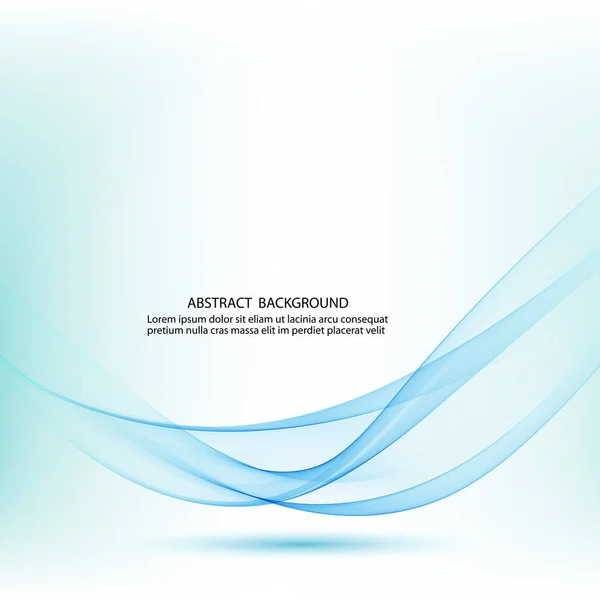 Elegantní horizontální kouř modrá vlna pozadí design Stock Vektory