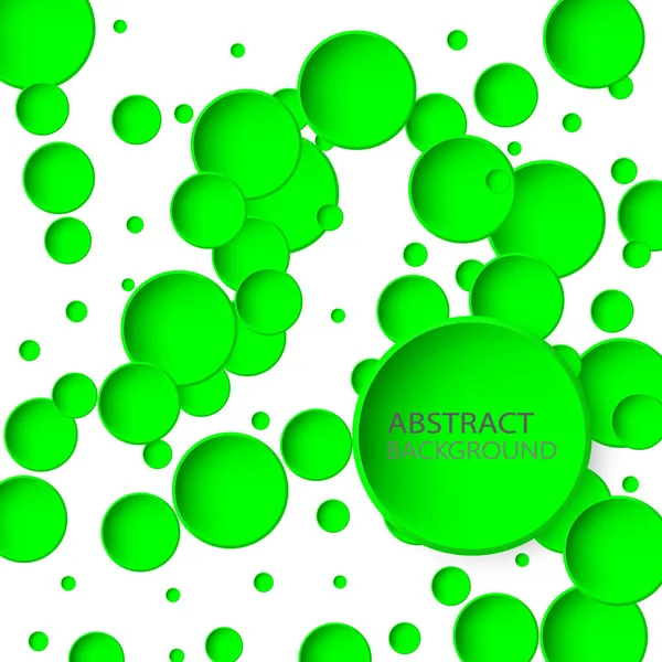 緑の円は抽象的な背景をデザインする。ベクターイラスト. — ストックベクタ