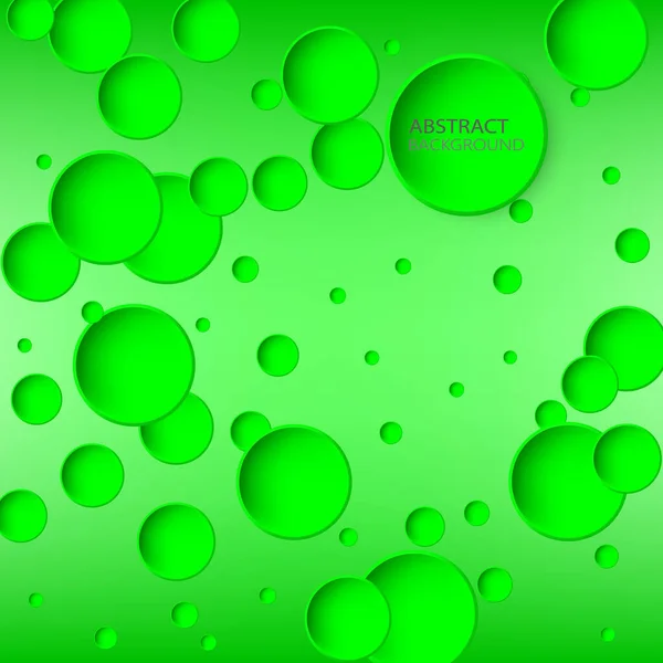 Zelené stylové kruhy navrhují abstraktní pozadí. Vektorová ilustrace. — Stockový vektor