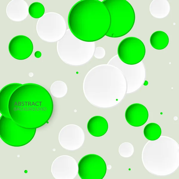 Zielone i białe stylowe kręgi abstrakcyjne tło. Ilustracja wektora. — Wektor stockowy