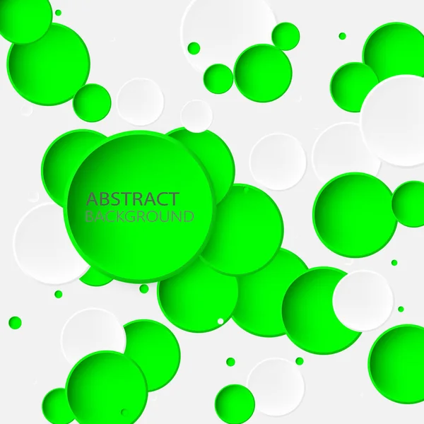 緑と白のスタイリッシュな円抽象的な白の背景。ベクターイラスト. — ストックベクタ