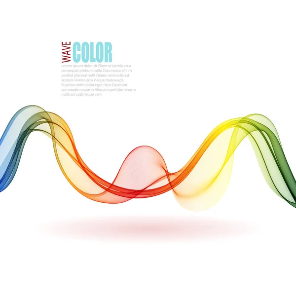 Vector abstract color wave background, rainbow wave design — Stock Vector