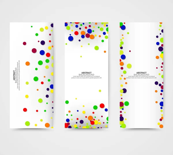 Ensemble Trois Vecteurs Fond Bannière Colorée Avec Place Pour Texte — Image vectorielle
