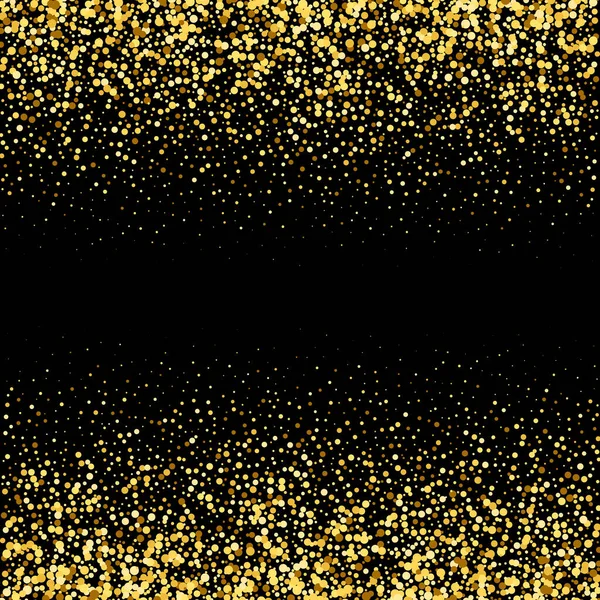 ブラックを基調としたゴールドのコンフェッティ グリッター 抽象的な金の塵の輝きの背景 コンフェッティの爆発だ 黄金粒抽象的背景 — ストックベクタ