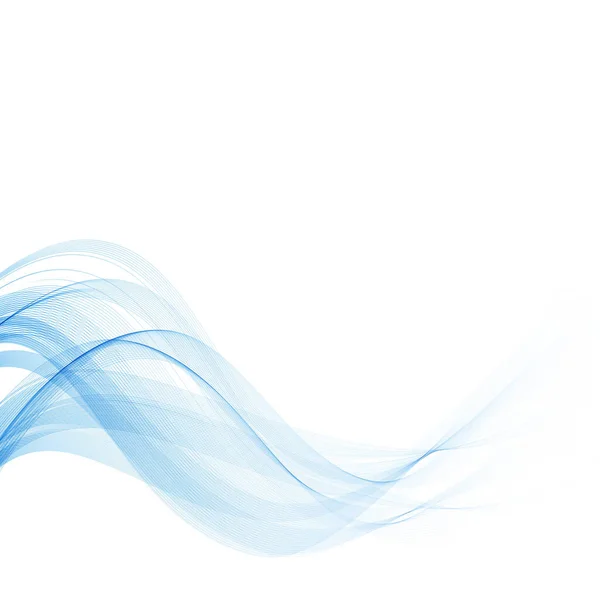 Onda azul abstracta aislada sobre fondo blanco. Ilustración vectorial para el diseño empresarial moderno . — Vector de stock
