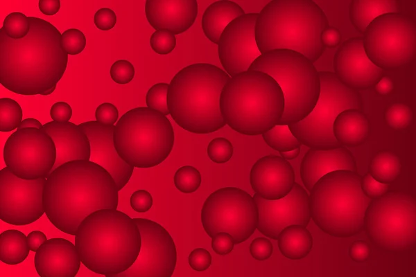 Červené vektorové pozadí s bublinami. Abstraktní ilustrace s barevnými bublinami v přírodním stylu. — Stockový vektor