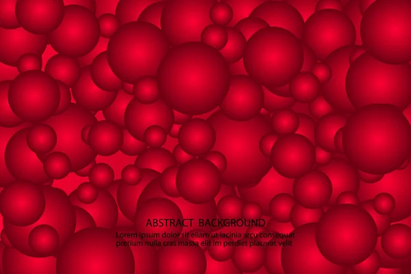 Röd vektor bakgrund med bubblor. Abstrakt illustration med färgade bubblor i naturen stil. — Stock vektor
