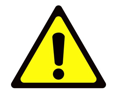 Ünlemle birlikte uyarı işareti vektörü. Dikkat göstergesi, trian