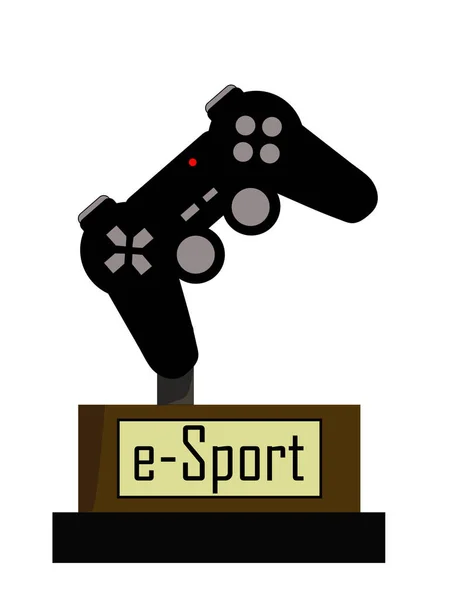 Gamer Trophy Des Sport Wettbewerbs Mit Dem Ersten Platz Preis — Stockvektor
