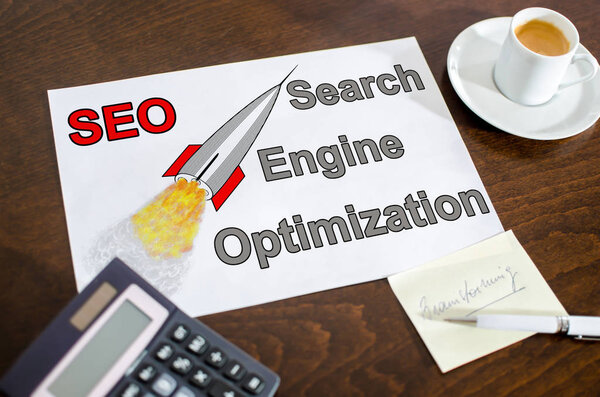 Концепция Seo на бумаге
