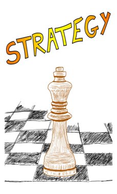 beyaz zemin üzerinde stratejisi kavramı