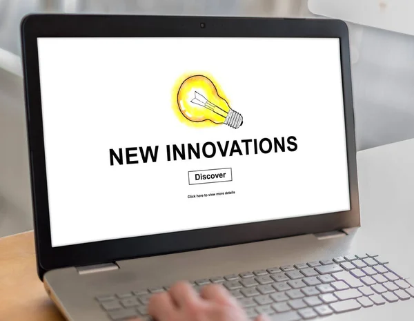 Neues Innovationskonzept auf dem Laptop — Stockfoto