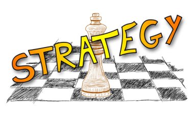 beyaz zemin üzerinde stratejisi kavramı