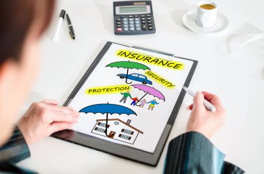 Bir Pano üzerinde sigorta kavramı