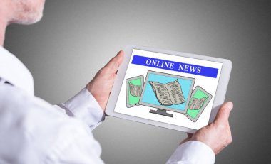 Online haber kavramı bir Tablet
