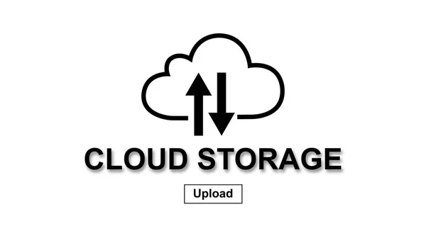 Conceito de armazenamento em nuvem — Fotografia de Stock