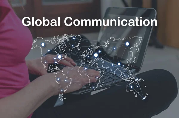 Концепція глобального спілкування — стокове фото