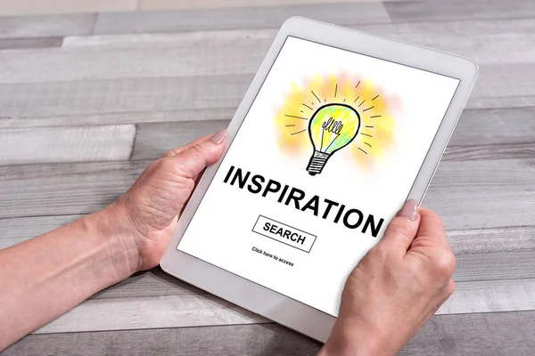 Inspirationskonzept auf dem Tablet — Stockfoto