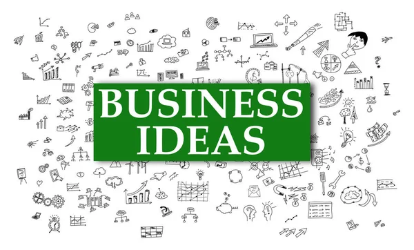 Επιχειρηματική ιδέα ιδέες σε λευκό φόντο — Φωτογραφία Αρχείου