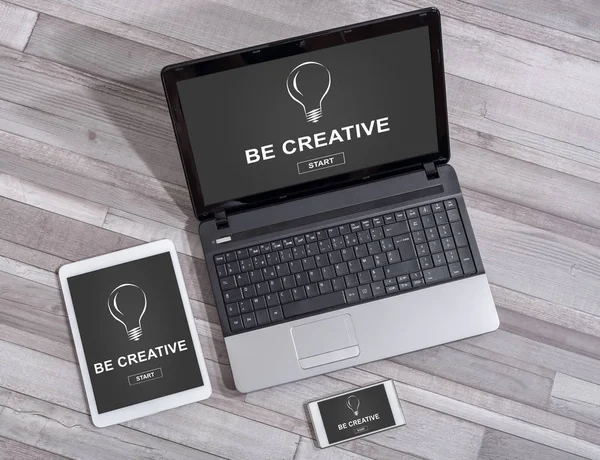 Be creative concept on different devices