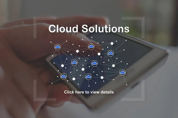 Concepto de soluciones cloud — Foto de Stock