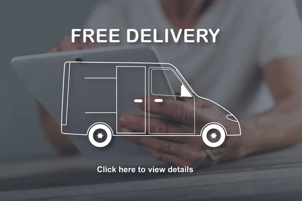 Concept of free delivery — Stock Photo, Image