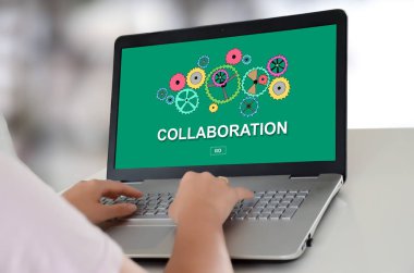 Bir dizüstü bilgisayarda işbirliği kavramı