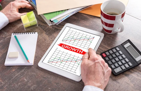 Business analysis concept on a tablet — Stock Photo, Image
