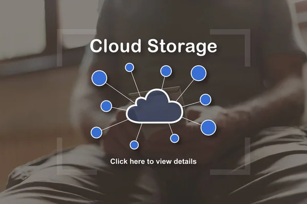 Concepto de almacenamiento en la nube — Foto de Stock