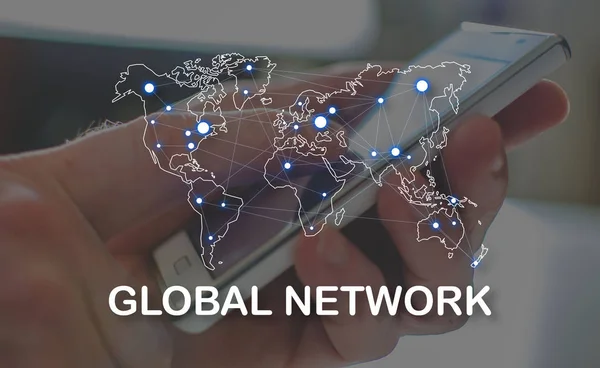 Концепція глобальної мережі — стокове фото