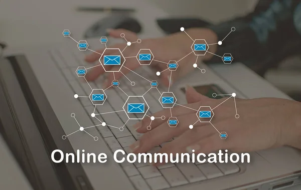 Concept van online communicatie — Stockfoto