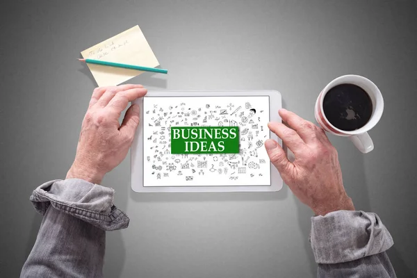 Geschäftsideen-Konzept auf dem Tablet — Stockfoto