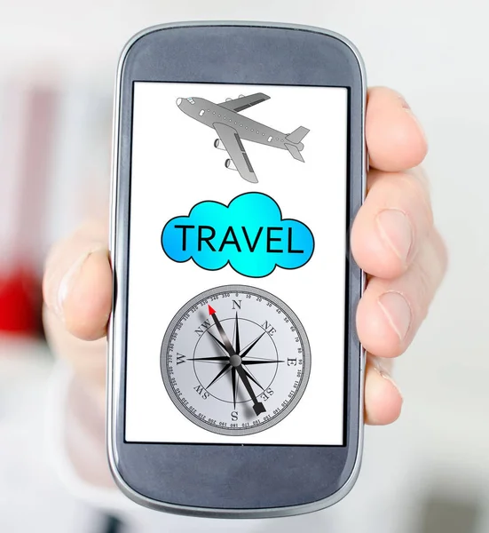 Travel concept on a smartphone