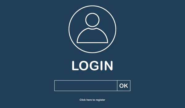 Full screen with login form — Stock Photo, Image
