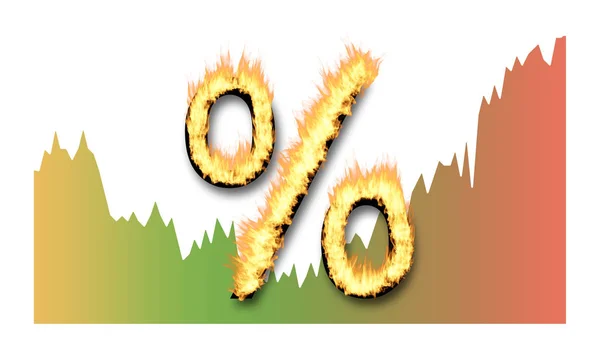 Pojęcie stopy procentowe — Zdjęcie stockowe